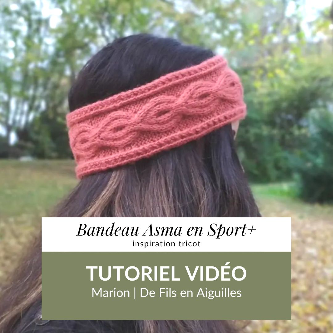 Bandeau tricot à torsade