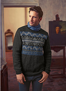 Pull empiècement jacquard Balthazar