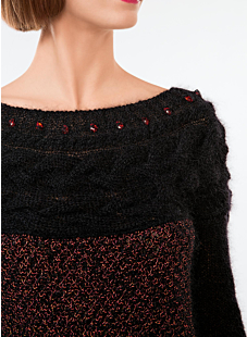 Pull Empiècement Torsadé