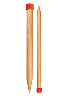 Maxi aiguilles droites bouleau, 50 cm, Knit Pro