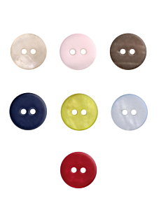 Lot de 5 boutons en nacre teinte Ø 10 mm
