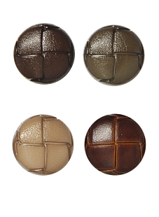 Lot de 6 boutons simili cuir Ø 22 mm