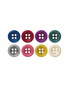 Lot de 7 boutons 4 trous Ø 13 mm