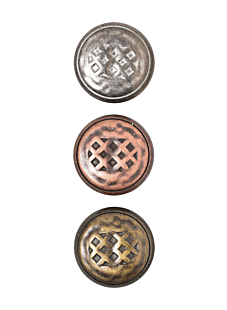 Lot de 6 boutons métal Ø 22 mm