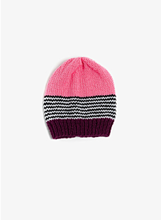 Bonnet rayé fille