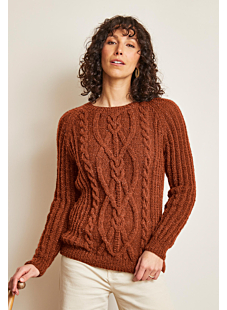 Pull raglan à torsades Lilou