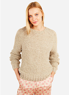 Pull duveteux col rond