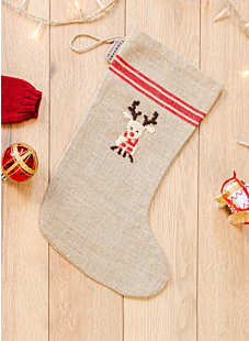 Botte de Noël lin à personnaliser