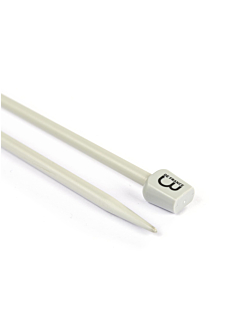 Aiguilles droites aluminium gris, 50 cm n°5.5