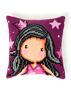 Kit coussin canevas Santoro Gorjuss dream Dim. 40 x 40 cm