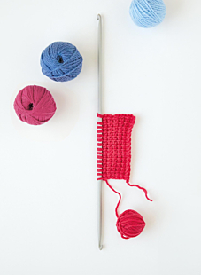Crochet tunisien double extrémité en alu. 30 cm n° 3