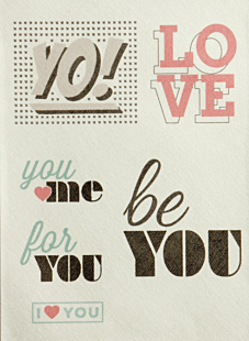 Planche 'Love' pour customisation, 22 x 30 cm, Bergère de France