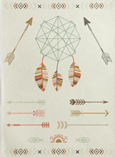 Planche Indiens pour customisation, 22 x 30 cm, Bergère de France