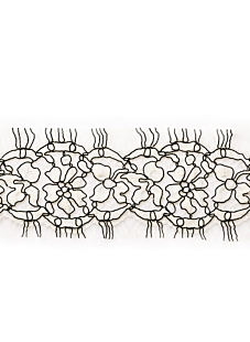 Dentelle bicolore 60 mm x 60 cm