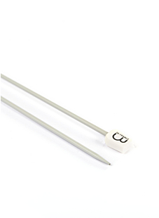 Aiguilles droites aluminium gris, 40 cm n°2,5