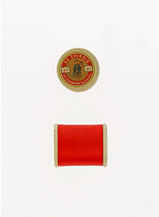 Fil coton bobine bois 200m rouge