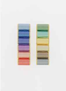 Boite de 12 bobines coloris pastels assortis n°2