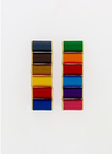 Boite 12 bobines polyester coloris vifs assortis n°4