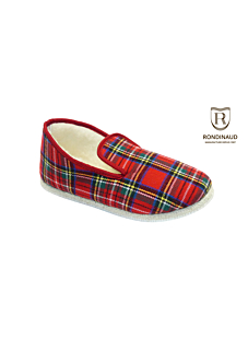 Charentaise écossais rouge Taille 45