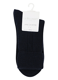 Chaussettes à revers laine cachemire Taille 36/38 marine