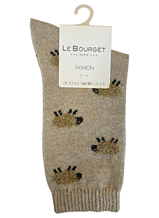 Chaussettes fantaisie mouton camel T36/40