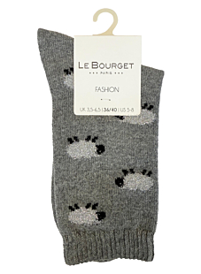 Chaussettes fantaisie mouton gris T36/40