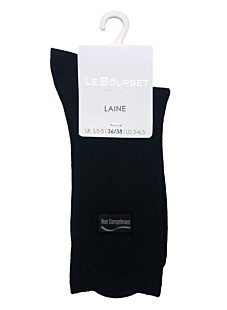 Chaussettes non comprimantes laine noir T36/38