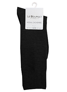 Chaussettes hautes modal cachemire noir T39/41