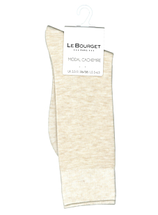 Chaussettes hautes modal cachemire Ecru T36/38