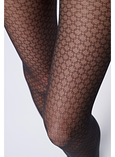 Collant géométrique semelle résistante noir Taille 5-6