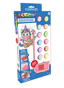 Kit broderie diamant pour enfant Licorne musicienne