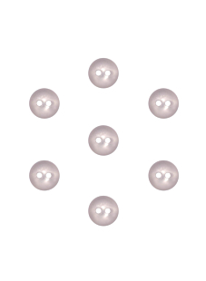 Lot de 7 boutons boule effet nacré Ø 9mm Rose
