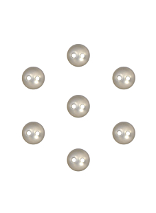 Lot de 7 boutons boule effet nacré Ø 9mm Beige