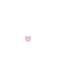 Lot de 6 boutons coeur Ø12 mm Rose