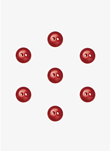 lot de 7 boutons boule effet nacré Ø 9mm Rouge