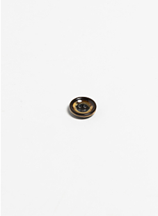 Lot de 6 boutons satinés marbrés Ø15 mm café
