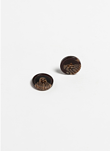 Lot de 6 boutons en capsule de café recyclées Ø20 mm marron
