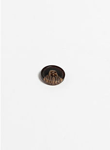 Lot de 6 boutons en capsule de café recyclées Ø20 mm marron