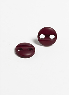 lot de 6 boutons à gros trous Ø27 mm prune