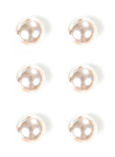 Lot de 6 boutons boule irisé écru Ø 10 mm