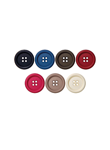 Lot de 6 boutons 4 trous Ø 25 mm Kaki