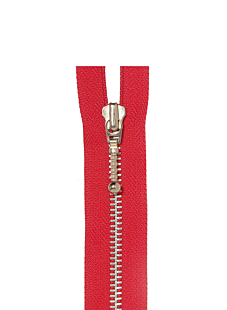 Fermeture non séparable rouge 18 cm