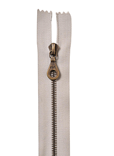 Fermeture non séparable beige 22 cm