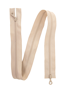 Fermeture double curseur Beige 60 cm