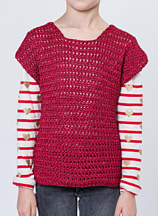 Pull sans manches au crochet