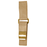 Attache simili cuir à pression dorée beige long 11 cm