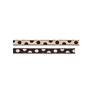 Ruban à pois beige / marron 5 mm x 1 m.