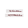 Lot de 2 vignettes "ce doudou..." 54x10mm