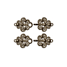 Lot de 2 attaches métal floral Bronze