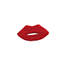Lot de 2 écussons bouche rouge 37 x 20 mm